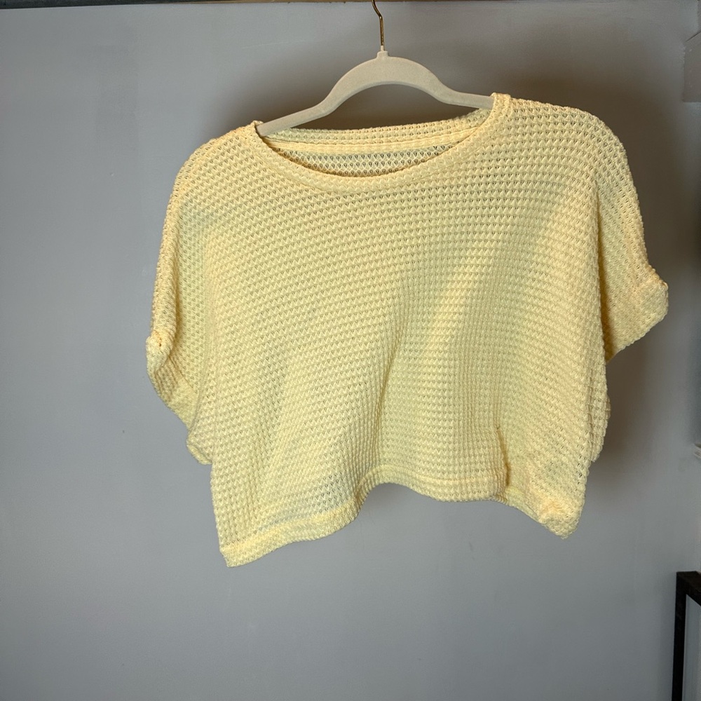 SHEIN Light Yellow Knit Women's Top